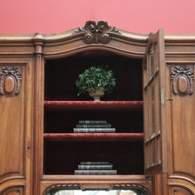 Load image into Gallery viewer, x SOLD Antique Walnut Bookcase, French China Cabinet 2 Height Sideboard Buffet Cabinet B10456