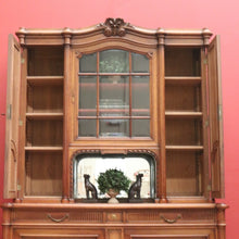 Load image into Gallery viewer, x SOLD Antique Walnut Bookcase, French China Cabinet 2 Height Sideboard Buffet Cabinet B10456