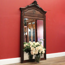 Load image into Gallery viewer, x SOLD Antique French Oak Bevelled Mirror, Hall Mirror, Dressing Mirror, Mantel Mirror B10585