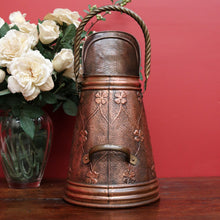 Load image into Gallery viewer, x SOLD Antique French Copper Coal Scuttle now Umbrella Holder Plant Pot Display Piece. B10114