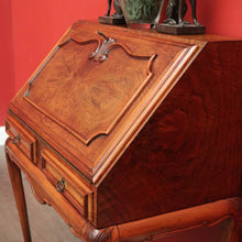 Load image into Gallery viewer, x SOLD Antique French Writing Bureau, Walnut and Burr Walnut Desk Office Desk Bureau. B10337