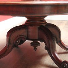 Load image into Gallery viewer, x SOLD Antique English Coffee Table, Victorian Single Pedestal Four Leg Coffee Table B11056