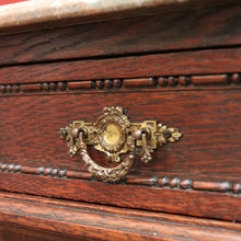 Load image into Gallery viewer, x SOLD A Pair of Antique French Oak Bedside Cabinet Side Table, Lamp Tables Marble Tops B11133