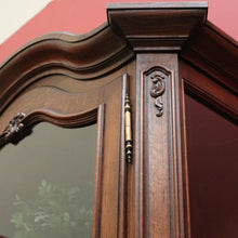 Load image into Gallery viewer, x SOLD Antique French Oak Bookcase, Bevelled Glass Single Door Display or China Cabinet B10658