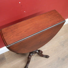 Load image into Gallery viewer, x SOLD Antique English Lamp Table, Twist Top Drop Leaf or Drop Side Sofa Hall Table. B11287