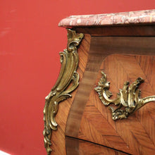 Load image into Gallery viewer, x SOLD Antique French Chest of Drawers, Marble Top Hall Table with 2 Sunray Drawers B11198