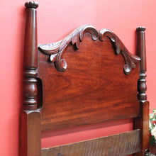 Load image into Gallery viewer, x SOLD Antique Australian Cedar Single Carved Bed, Head, Foot and rails B10733