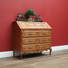 Load image into Gallery viewer, x SOLD Antique French Chest of Drawers Desk, 3 Drawer Writing Bureau Office Desk Chest B10712