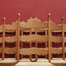 Load image into Gallery viewer, x SOLD Set of Six Antique French Dining Chairs, Antique Oak and Rush Seat Kitchen Chair B10815