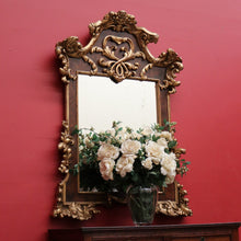 Load image into Gallery viewer, x SOLD Antique Italian Mirror, Antique Gilt and Burr Walnut Wall Hall or Vanity Mirror. B9806