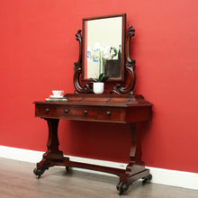 Load image into Gallery viewer, x SOLD Antique Dressing Table, Antique English Mahogany 6 Drawer Mirror Dressing Table. B9671