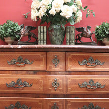 Load image into Gallery viewer, x SOLD Antique French Chest of Drawers, Antique Walnut, Brass, Marble Chest of Drawers B10781