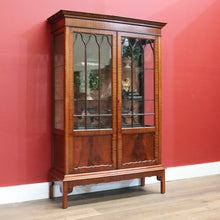 Load image into Gallery viewer, x SOLD Antique English Mahogany China Cabinet, Display Cupboard Hall Cabinet, Bookcase B10675