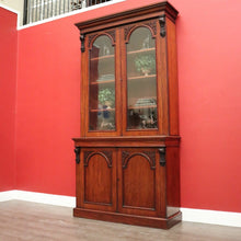 Load image into Gallery viewer, x SOLD Antique English Bookcases English Mahogany c1880 2 Height Bookcase China Cabinet. B9853