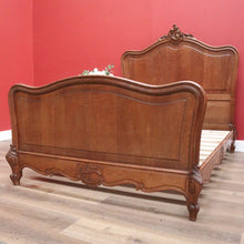 Load image into Gallery viewer, x SOLD Double Bed, Antique French Walnut Double Bed Frame and Slats, Head, Foot, Sides B10874