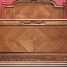 Load image into Gallery viewer, x SOLD Antique French Walnut Bed, French Walnut Double Bed including Slats, DOUBLE B10835