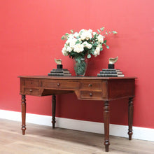 Load image into Gallery viewer, x SOLD Antique French Oak and Leather Office Desk, 4 Drawer Office Desk with Turned Leg B10722