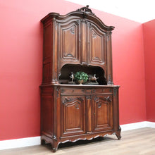 Load image into Gallery viewer, x SOLD Antique French Walnut 2 Section Carved Buffet Bookcase Display China Cabinet. B11915