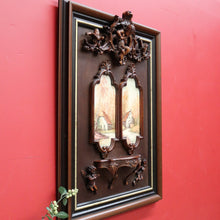 Load image into Gallery viewer, x SOLD Vintage Statue Holder, Wall Hanging Worship Stand Cupids, Hand Painted Scenes. B10200