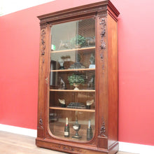 Load image into Gallery viewer, x SOLD Antique French Walnut Bookcase, French Linen Press or Walnut China Cabinet Glass B11111