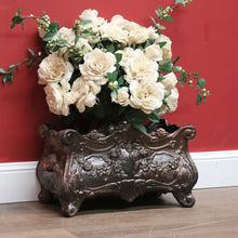 Load image into Gallery viewer, x SOLD Antique French Cast Iron Jardinière, Planter, Plant Stand, Kindling Holder B11035