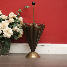 Load image into Gallery viewer, x SOLD Brass and Copper Umbrella Holder, 6 Section Walking Stick Holder Umbrella Stand. B10123