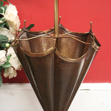 Load image into Gallery viewer, x SOLD Brass and Copper Umbrella Holder, 6 Section Walking Stick Holder Umbrella Stand. B10123