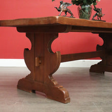 Load image into Gallery viewer, x SOLD Antique French Oak Dining Table. Oak Twin Pedestal Table Kitchen Dining Table. B10241
