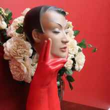 Load image into Gallery viewer, x SOLD Christian Dior Paris Glove Face Mannequin, 1930-1950 Shop Display Mannequin Red B10478