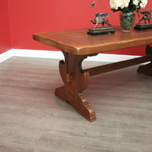 Load image into Gallery viewer, x SOLD Antique French Oak Dining Table. Oak Twin Pedestal Table Kitchen Dining Table. B10241