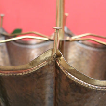 Load image into Gallery viewer, x SOLD Brass and Copper Umbrella Holder, 6 Section Walking Stick Holder Umbrella Stand. B10123