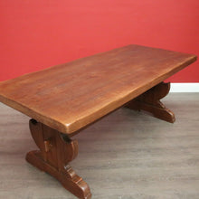 Load image into Gallery viewer, x SOLD Antique French Oak Dining Table. Oak Twin Pedestal Table Kitchen Dining Table. B10241