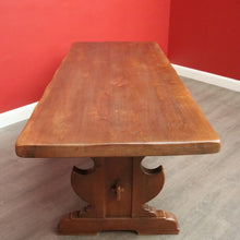 Load image into Gallery viewer, x SOLD Antique French Oak Dining Table. Oak Twin Pedestal Table Kitchen Dining Table. B10241