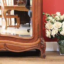 Load image into Gallery viewer, x Sold Antique French Armoire French Walnut Bevelled Mirror Linen Press Storage Cabinet B10872