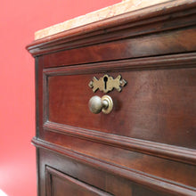 Load image into Gallery viewer, x SOLD Antique French Walnut and Marble Top Lamp Cabinet, Hall Cupboard, Bedside Table B10645