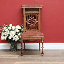 Load image into Gallery viewer, x SOLD Antique French Walnut Prayer Chair, Kneeler.  Hall Seat, Church Prie Dieu Chair  B10536