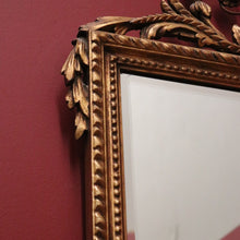 Load image into Gallery viewer, x SOLD Antique French Mirror, Gilt Timber Eagle Crested Bevelled Mirror, Floral Detail B11129