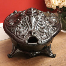 Load image into Gallery viewer, Antique French Cast Iron Coal Scuttle, Magazine Rack or Holder, Kindling Box B10736
