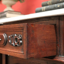 Load image into Gallery viewer, x SOLD Pair of Antique French Lamp Tables Bedside Cabinet with White Marble Top B10556