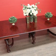 Load image into Gallery viewer, x SOLD Antique French Mahogany Dining Table, Kitchen Table with 3 Extension Leaves. B9874