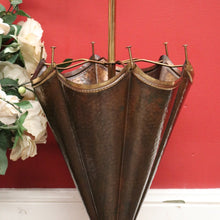 Load image into Gallery viewer, x SOLD Brass and Copper Umbrella Holder, 6 Section Walking Stick Holder Umbrella Stand. B10123