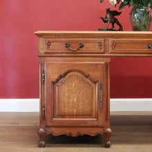 Load image into Gallery viewer, x SOLD Antique French Oak Desk, Office Desk, Free Standing Twin Pedestal Desk B10909