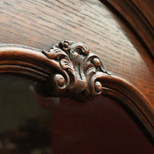 Load image into Gallery viewer, x SOLD Antique French Oak Bookcase, Bevelled Glass Single Door Display or China Cabinet B10658