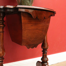 Load image into Gallery viewer, x SOLD Antique English Mahogany Sewing Table, Lamp or Side Table, Sliding Drawer Table B10972