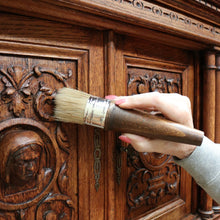 Load image into Gallery viewer, 20cm Natural Bristle with Timber Handle and Metal Ferrule Wax and Polish Brush