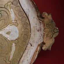 Load image into Gallery viewer, x SOLD Vintage Florentine Italian Serving Tray in Cream and Gold Tones. B9976
