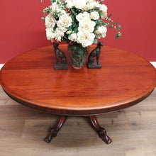 Load image into Gallery viewer, x SOLD Antique English Coffee Table, Victorian Single Pedestal Four Leg Coffee Table B11056