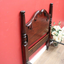 Load image into Gallery viewer, x SOLD Antique Australian Cedar Single Carved Bed, Head, Foot and rails B10733