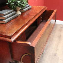 Load image into Gallery viewer, x SOLD Antique English Mahogany Secretaire Sideboard, 6 Drawer Office Desk Chiffonier B11037