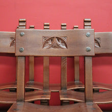 Load image into Gallery viewer, x SOLD Set of 6 Dining Chairs, 6 Antique French Oak Saddle Seat Kitchen Dining Chairs. B10242